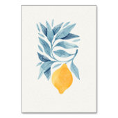 Zitrone mit blauen Blätter botanische Abbildung Tischnummer (Rückseite)