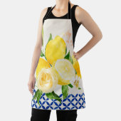 Zitrone mit blauen Kacheln Schürze (InSitu)