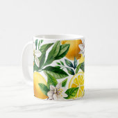 Zitrone mit Blume Kaffeetasse (Vorderseite Links)