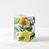 Zitrone mit Blume Kaffeetasse (Mittel)
