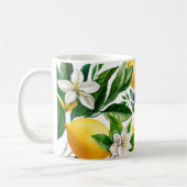 Zitrone mit Blume Kaffeetasse (Links)
