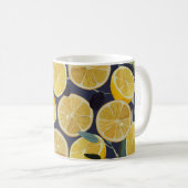 Zitrone, Olivenzweig, nahtlos Vintag. Kaffeetasse (VorderseiteRechts)