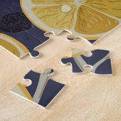 Zitrone, Olivenzweig, nahtlos Vintag. Puzzle (Seite)