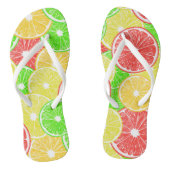 Zitrone, Orange, Grapefruit und Limone Scheiben Badesandalen (Fußbett)
