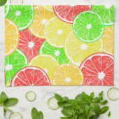 Zitrone, Orange, Grapefruit und Limone Scheiben Küchentuch (Gefaltet)
