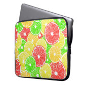 Zitrone, Orange, Grapefruit und Limone Scheiben Laptopschutzhülle (Vorderseite Links)