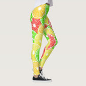 Zitrone, Orange, Grapefruit und Limone Scheiben Leggings (Rechts)