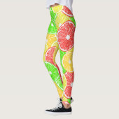 Zitrone, Orange, Grapefruit und Limone Scheiben Leggings (Links)
