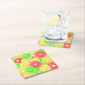 Zitrone, Orange, Grapefruit und Limone Scheiben Rechteckiger Pappuntersetzer (Vor Ort)