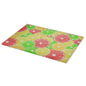 Zitrone, Orange, Grapefruit und Limone Scheiben Schneidebrett (Ecke)