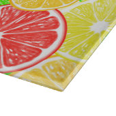 Zitrone, Orange, Grapefruit und Limone Scheiben Schneidebrett (Ecke)