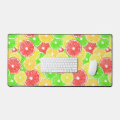 Zitrone, Orange, Grapefruit und Limone Scheiben Schreibtischunterlage (Tastatur & Maus)