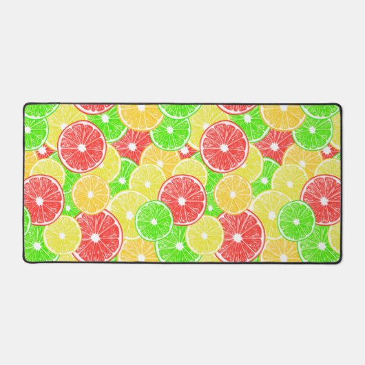 Zitrone, Orange, Grapefruit und Limone Scheiben Schreibtischunterlage (Vorderseite)