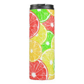 Zitrone, Orange, Grapefruit und Limone Scheiben Thermosbecher (Rückseite)