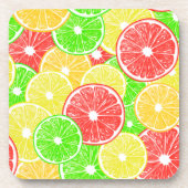 Zitrone, Orange, Grapefruit und Limone Scheiben Untersetzer (Vorderseite)