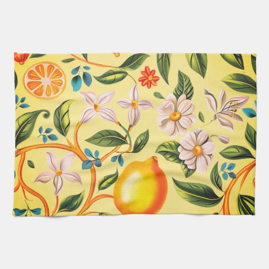 Zitrone & Orangenblüte Geschirrtuch (Horizontal)