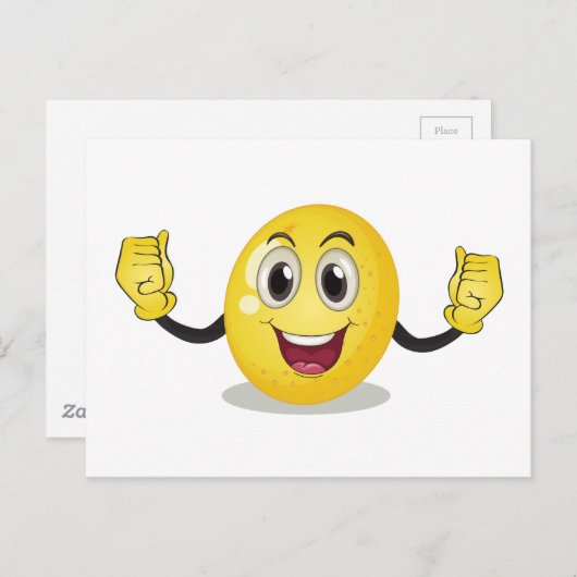 Zitrone Postkarte (Vorne/Hinten)