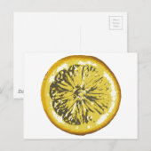 Zitrone Postkarte (Vorne/Hinten)