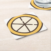 Zitrone Rechteckiger Pappuntersetzer (angewinkelt)