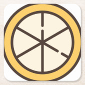 Zitrone Rechteckiger Pappuntersetzer (Vorderseite)