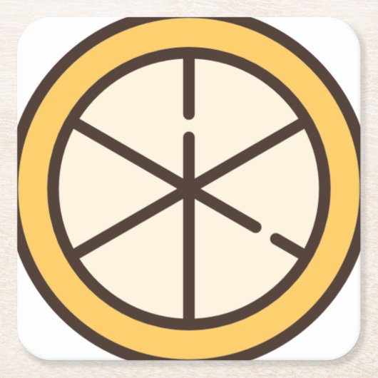 Zitrone Rechteckiger Pappuntersetzer (Vorderseite)