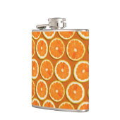 Zitrone schneidet Muster Flachmann (Links)