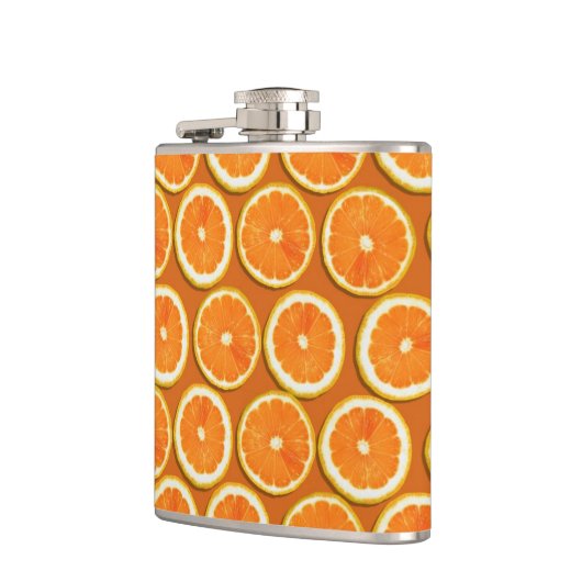 Zitrone schneidet Muster Flachmann (Links)