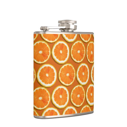 Zitrone schneidet Muster Flachmann (Rechts)