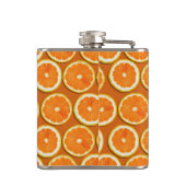 Zitrone schneidet Muster Flachmann (Rückseite)