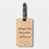 Zitrone schneidet Muster Gepäckanhänger (Rückseite vertikal)