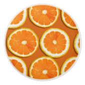 Zitrone schneidet Muster Keramikknauf (Vorderseite)