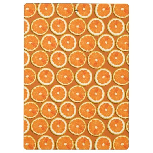 Zitrone schneidet Muster Klemmbrett (Rückseite)