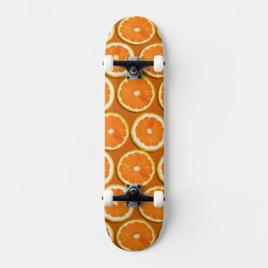 Zitrone schneidet Muster Skateboard (Vorderseite)