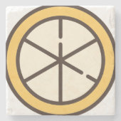 Zitrone Steinuntersetzer (Vorderseite)