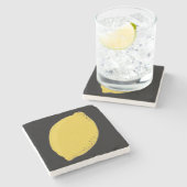 Zitrone Steinuntersetzer (Seitenansicht)