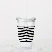 Zitrone Stripes Limones Limoncillo Band Monogramm Acryltrinkbecher (Rechts)