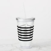 Zitrone Stripes Limones Limoncillo Band Monogramm Acryltrinkbecher (Links)