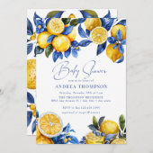 Zitrone | Summer Baby Dusche Einladung (Vorne/Hinten)