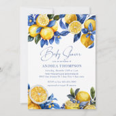 Zitrone | Summer Baby Dusche Einladung (Vorderseite)