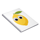 Zitrone, süße Früchte mit googgen Augen Notizblock (Rechte Seite)