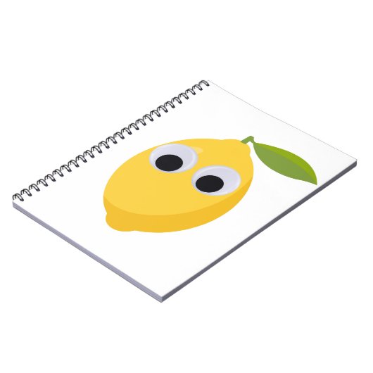 Zitrone, süße Früchte mit googgen Augen Notizblock (Linke Seite)