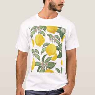 Zitrone: tropisches Obst vintage nahtlos T-Shirt