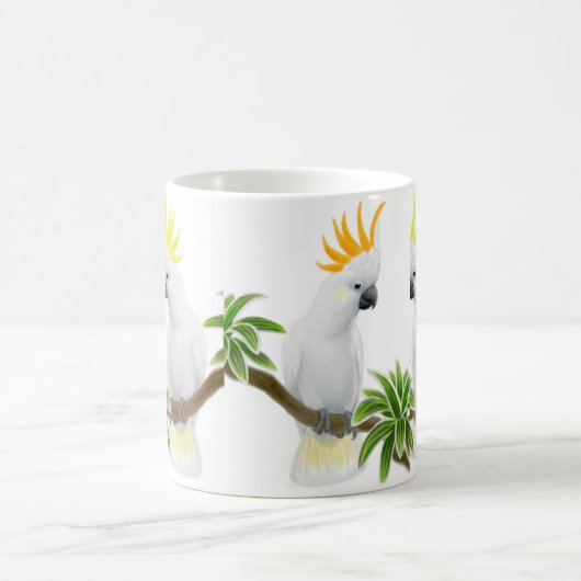 Zitrone u. Schwefelcockatoos-Tasse Kaffeetasse (Mittel)