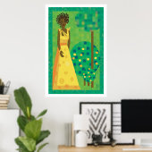 Zitrone und Limette - Mädchen in einem Garten Poster (Heimbüro)