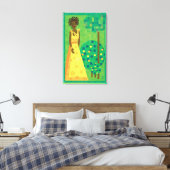 Zitrone und Limon - Mädchen im Garten Leinwanddruck (Insitu (Schlafzimmer))