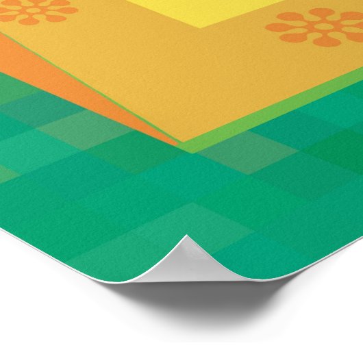 Zitrone und Limon - Mädchen im Garten Poster (Ecke)