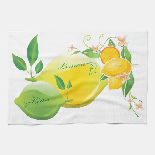 Zitrone und Limones Geschirrtuch (Horizontal)