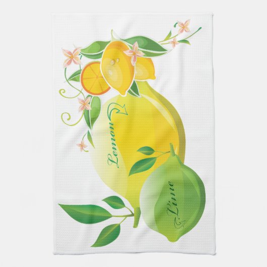 Zitrone und Limones Geschirrtuch (Vertikal)