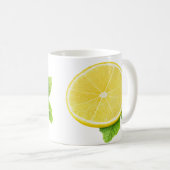 Zitrone und Minze Kaffeetasse (VorderseiteRechts)