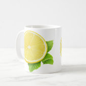 Zitrone und Minze Kaffeetasse (Vorderseite Links)